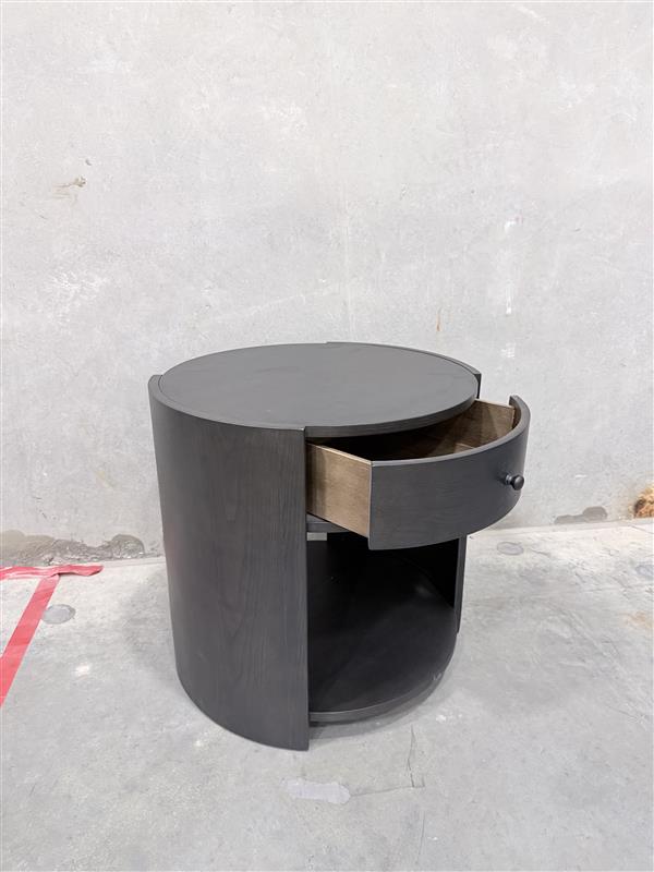 SAMPLE - ROUND END TABLE - DARK