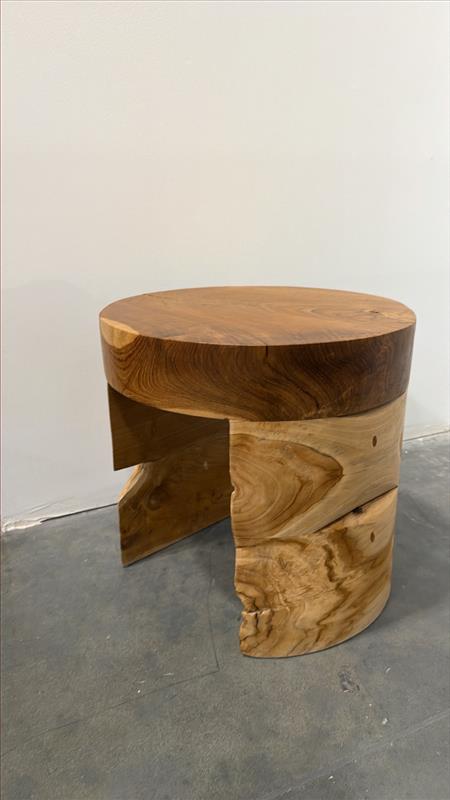 Bundar Accent Table - Bleached