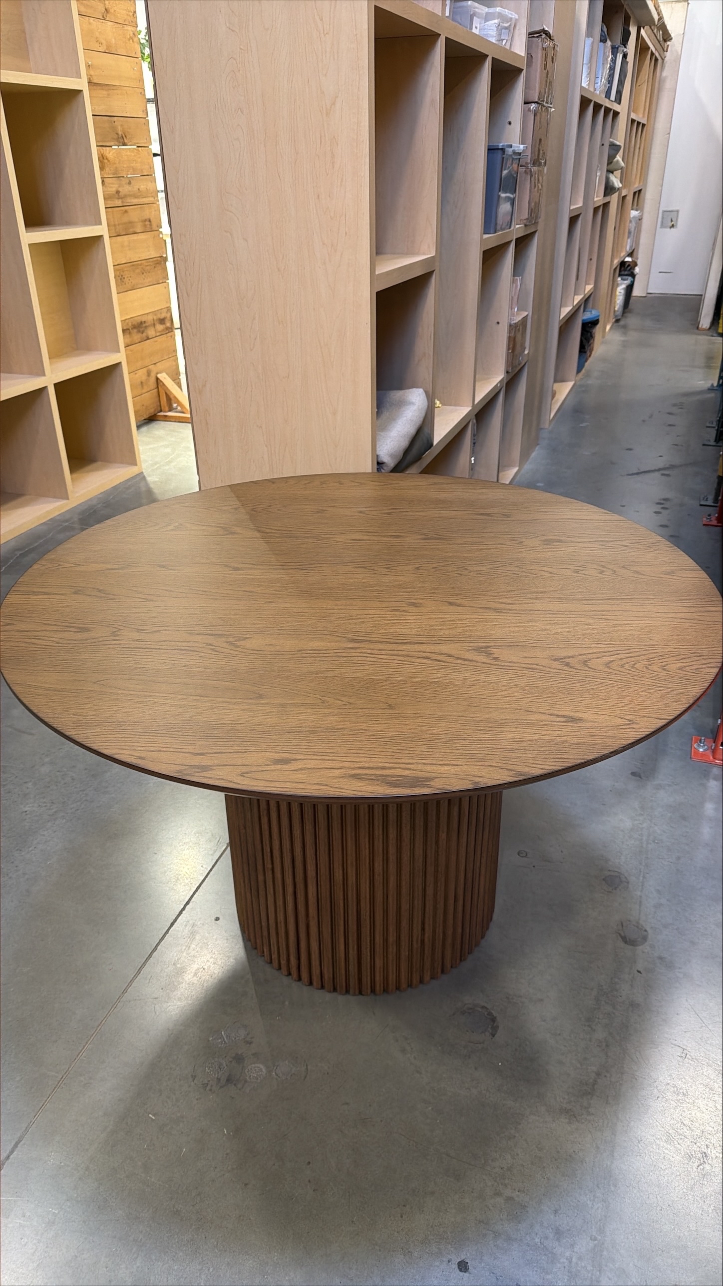 Round Dining Table - smoked chestnut